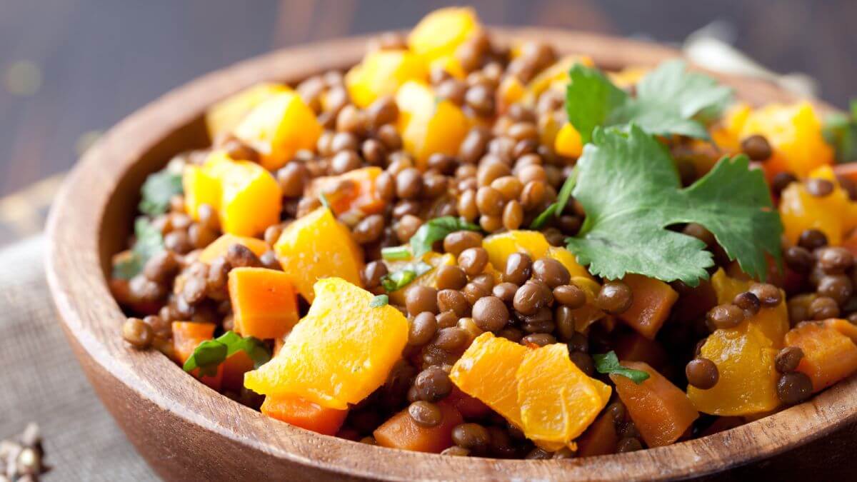 Spiced Lentils with Pumpkin