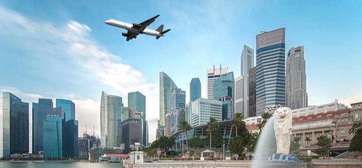 flight over singapore