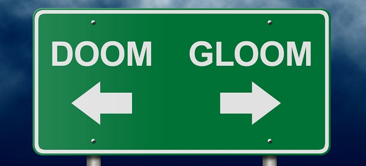 road sign reading doom and gloom
