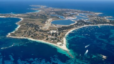 aerial view of rottnest island
