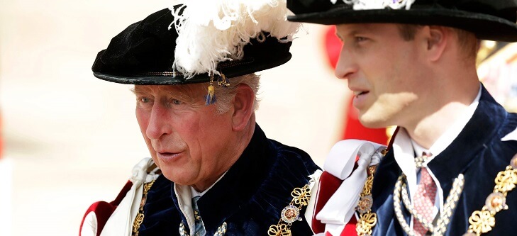 princes charles and william in dress clothes