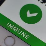 covid vaccine proof on smartphone