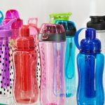 different coloured reusable water bottles