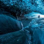 view inside an ice cave