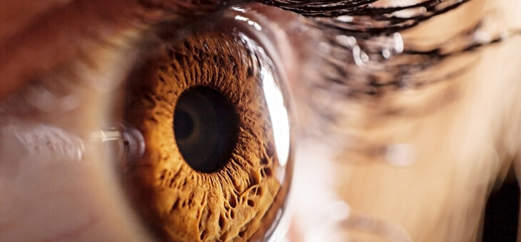 close up of eyeball