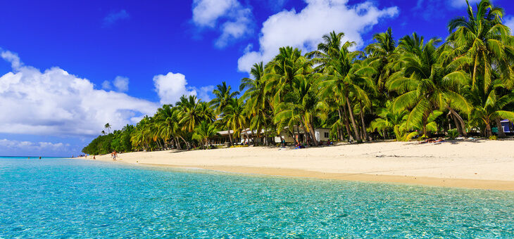 pristine beach in fiji
