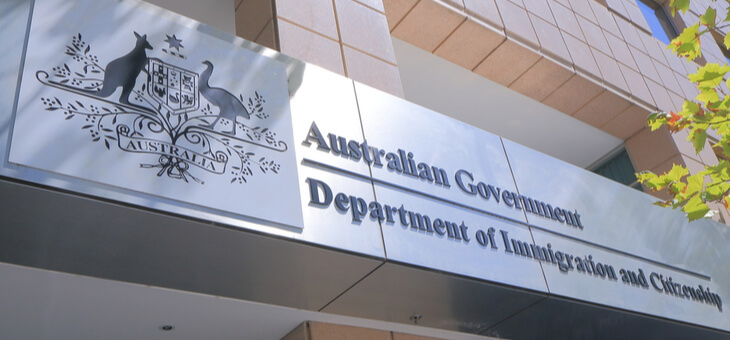 office front of australian department of immigration