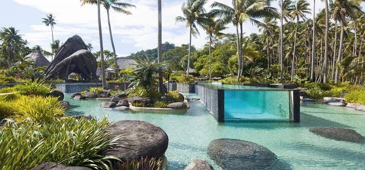 main pool at COMO Laucala Island resort fiji