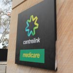 centrelink sign on wall