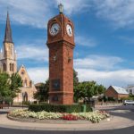 clock tower in centre of mudgee new south wales