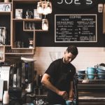 barista making coffee in dublin cafe