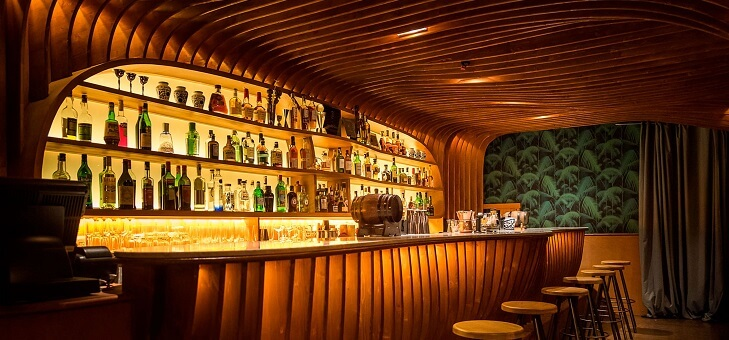 inside of luxurious bar