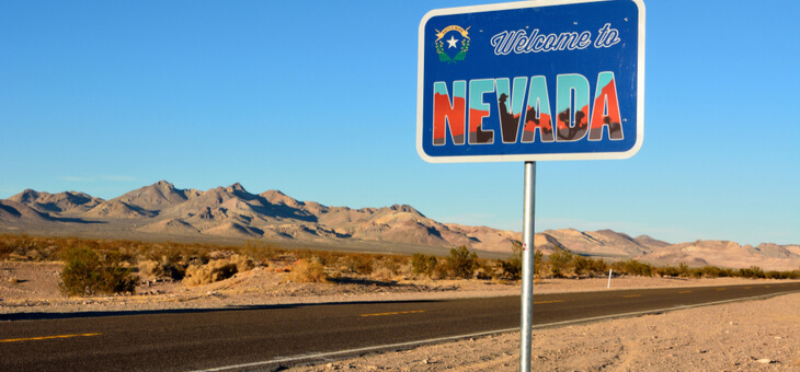 welcome to nevada sign on roadside
