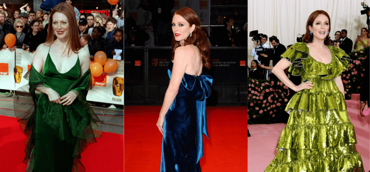Julianne Moore's red carpet outfits
