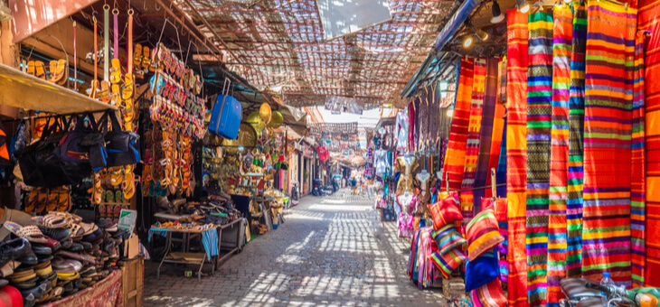 street market in marrakesh, morocco