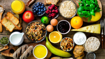 assorted healthy breakfast foods