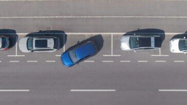 car parallel parking on street
