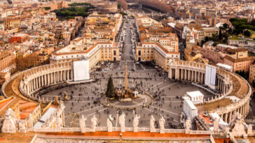 aerial shot of vatican city