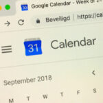 computer screen displaying google calendar