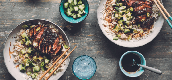 Five Spice Hoisin Duck and Rice Bowls