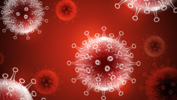 graphic of virus particles