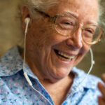 elderly woman on video call