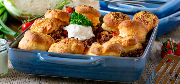 scone topped beef casserole