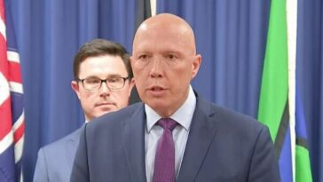 Peter Dutton and David Littleproud at press conference