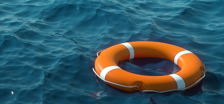 flotation ring on water