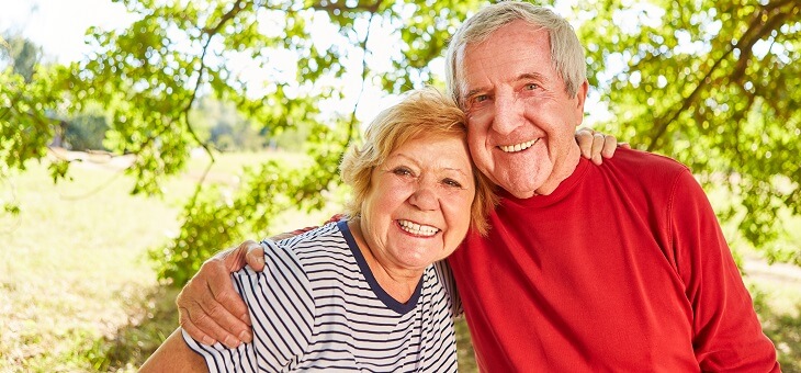 happy smiling retired couple