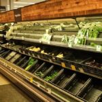 sparse vegetable selection in supermarket