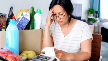 woman stressed about living costs