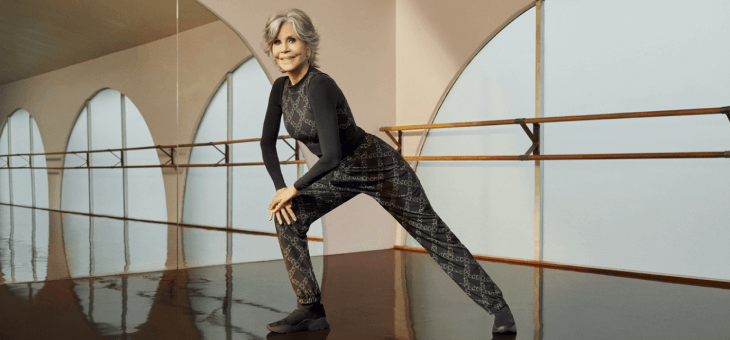 Jane Fonda exercising