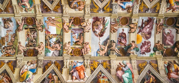 michaelangelo's painting on ceiling of sistine chapel