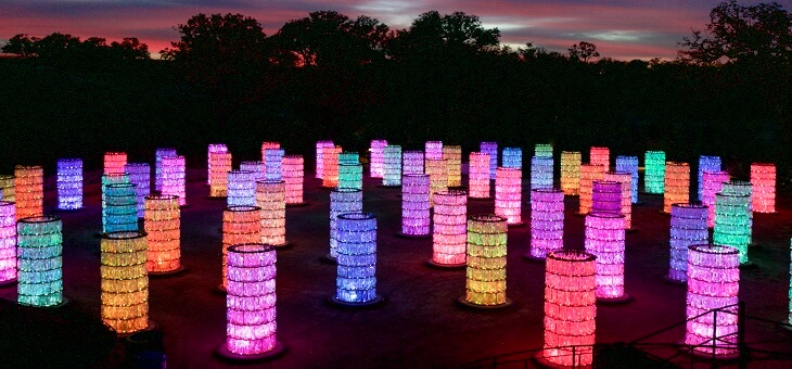 light art exhibition in kings canyon