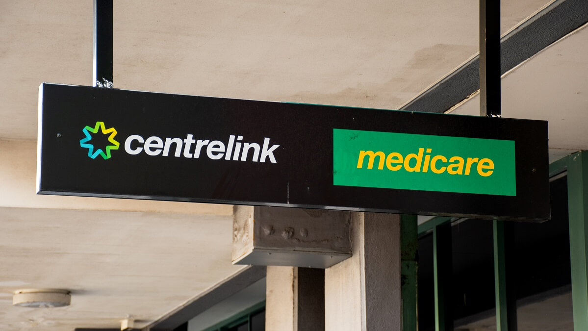 centrelink sign outside office