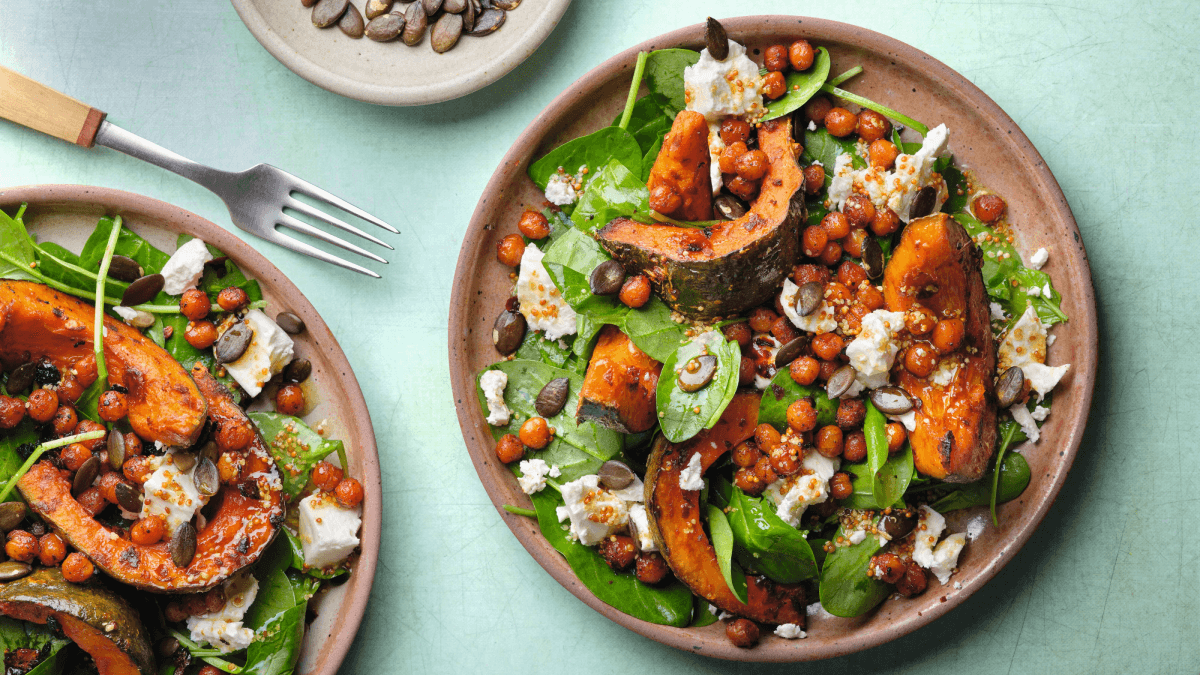 Harissa Roast Pumpkin and Feta Salad | YourLifeChoices