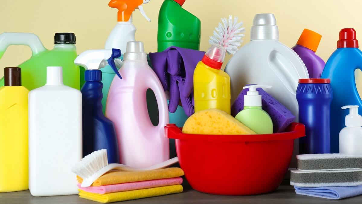 various cleaning products