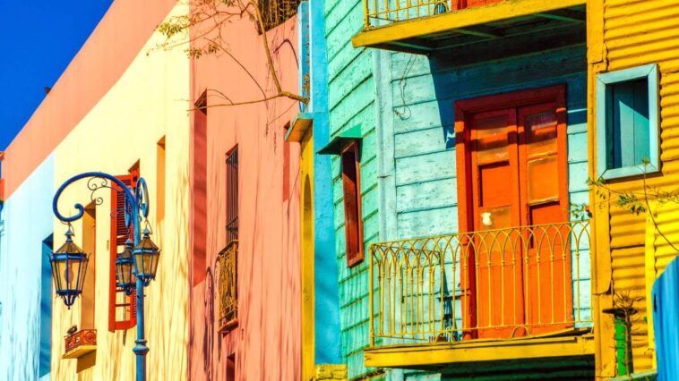 Colourful wooden houses