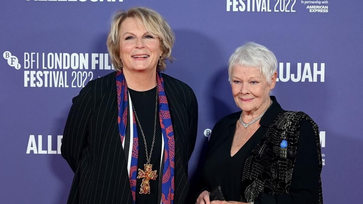 Jennifer Saunders and Juy Dench at Allelujah premiere