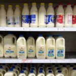 Milk in a supermarket