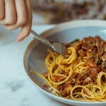 Spaghetti in a bowl
