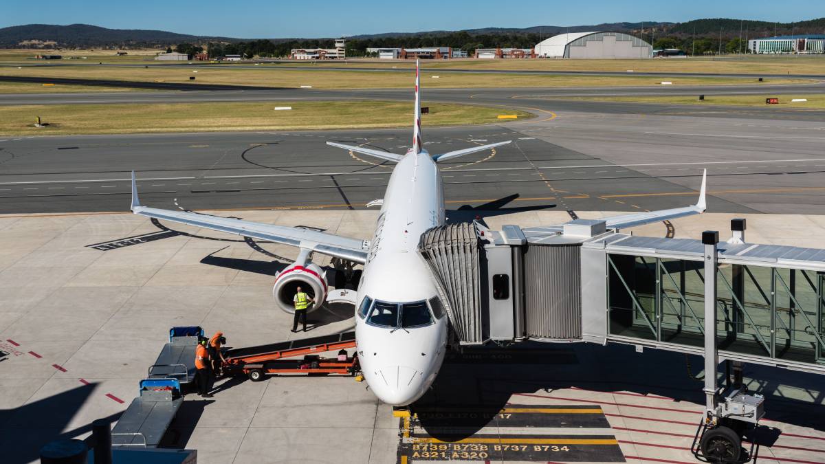 Plane at Canberra airport