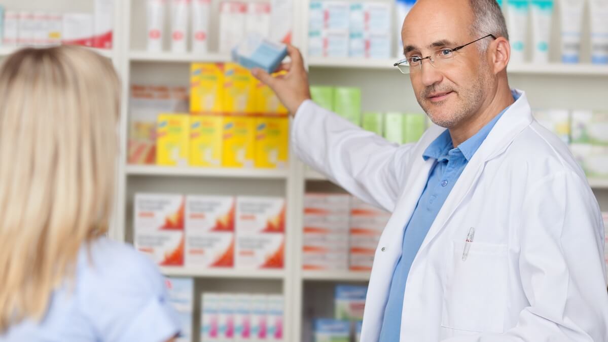 pharmacist offering double prescriptions