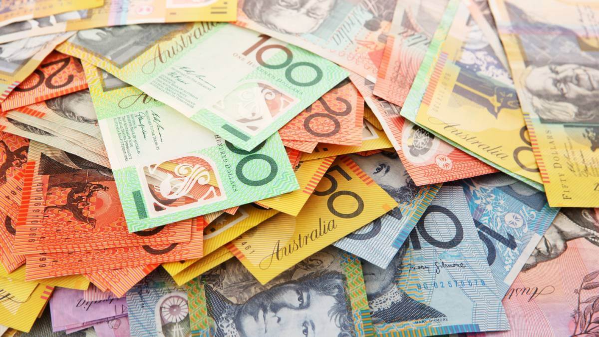 Piles of Australian money