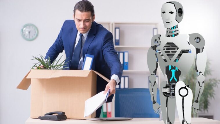 man being replaced by artificial intelligence