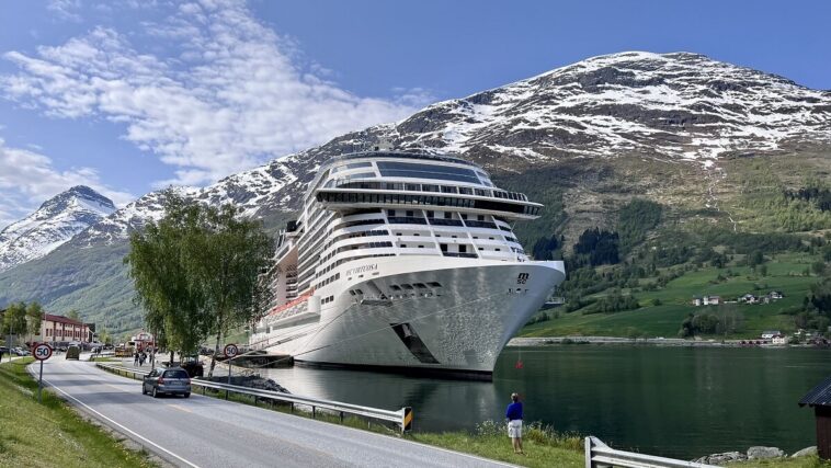 cruise ship on alaskan river