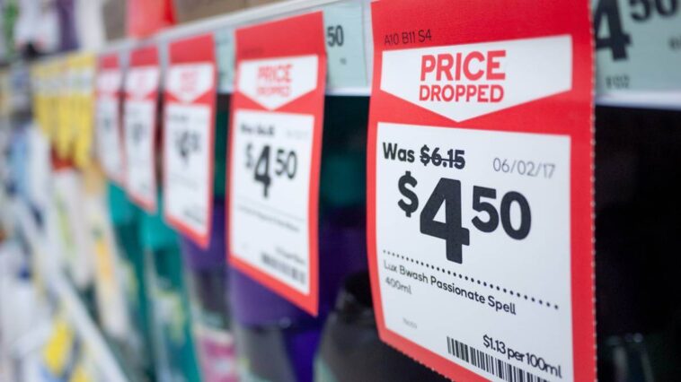 Supermarket price tags