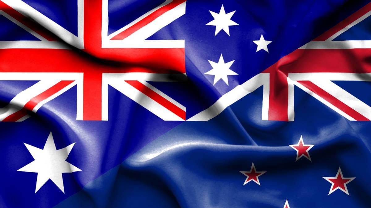 Merged Australian and New Zealand Flags