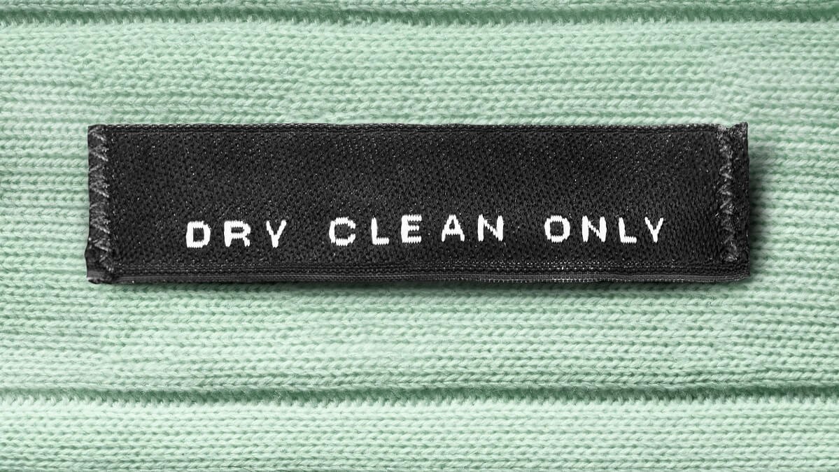 dry clean only label